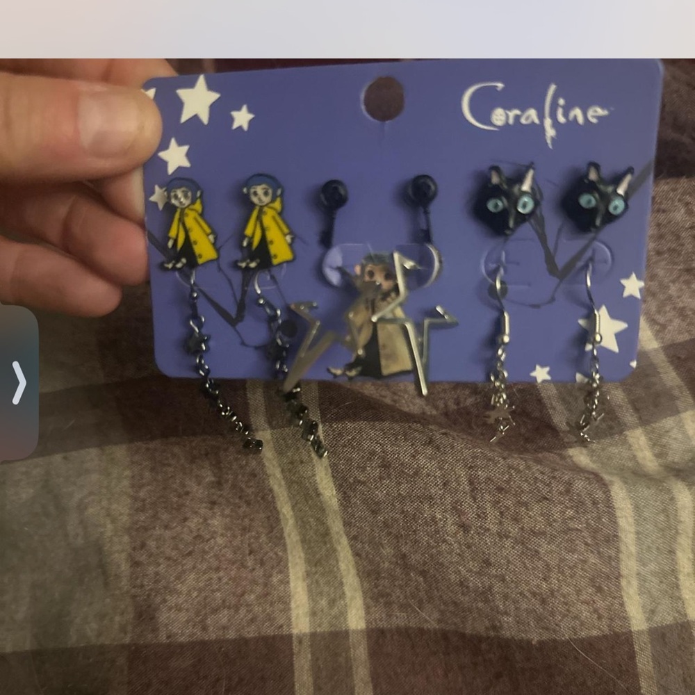 Coraline Themed Earrings Set